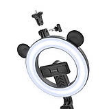 Тримач з кільцевим освітленням BOROFONE BY6 Perfect Pic, чорний, фото 6