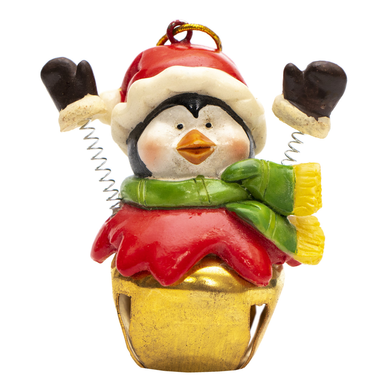 Новорічна ялинкова іграшка - фігурка Пінгвін, 6,5 см, різнокольоровий, кераміка (021666), фото 1