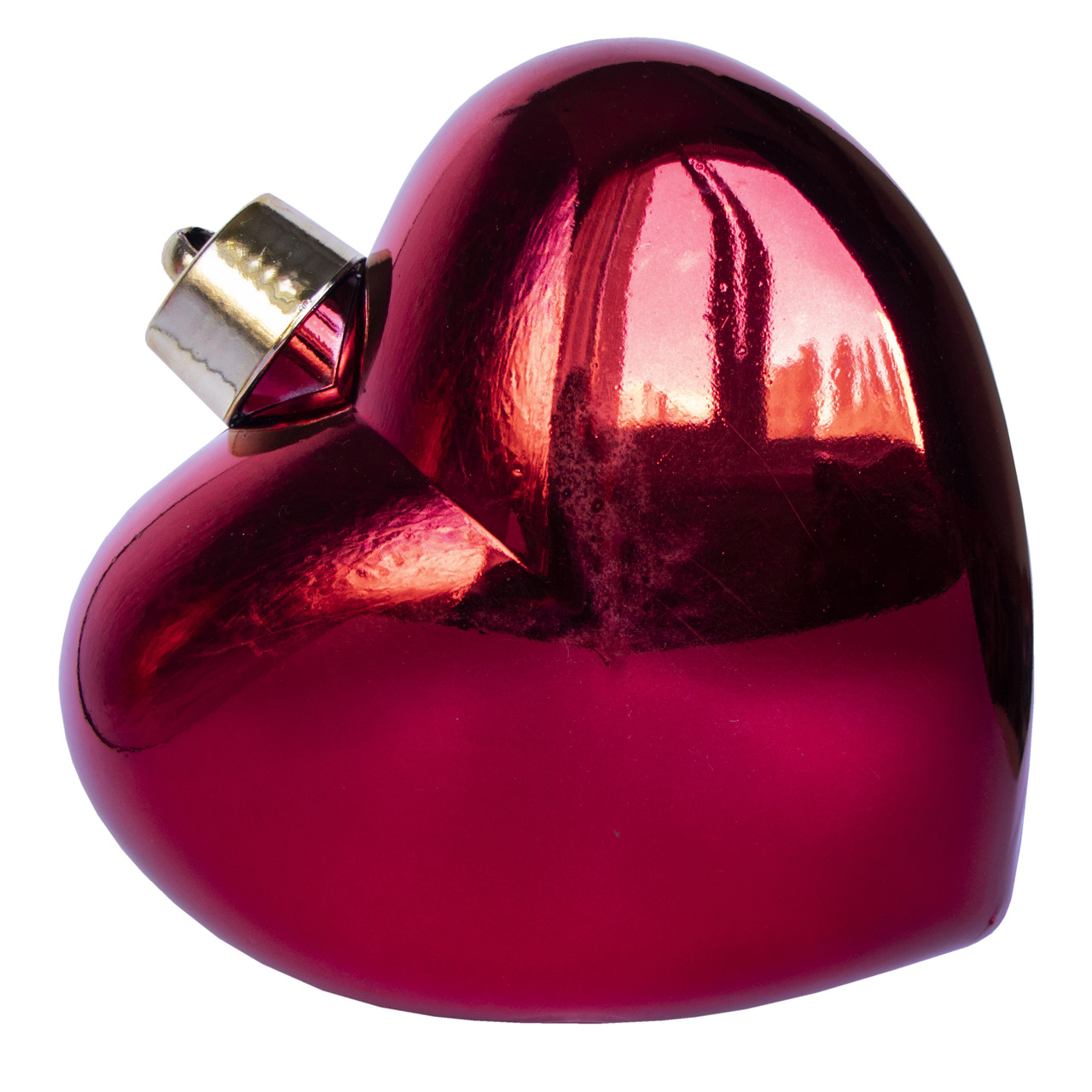Велика ялинкова іграшка - серце, 23 см, пластик, червоний (890377), фото 1