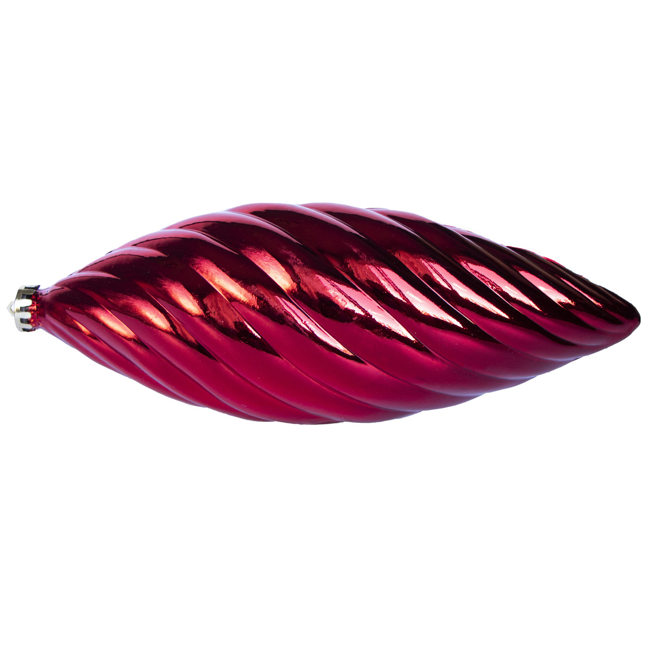 Велика ялинкова іграшка - бурулька, 30 см, пластик, червоний (890452), фото 1