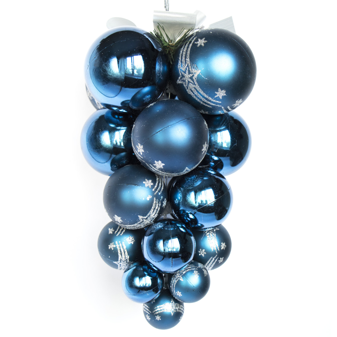 Велика ялинкова іграшка - виноград, 28 см, пластик, синій (891145), фото 1