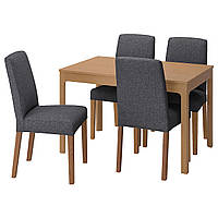 IKEA EKEDALEN / BERGMUND Стіл і 4 стільці з дуба / Gunnared medium grey (794.084.78)