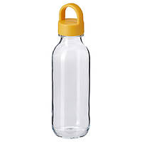 IKEA FORMSKÖN Бутылка для воды, прозрачное / желтое стекло (704.972.28)