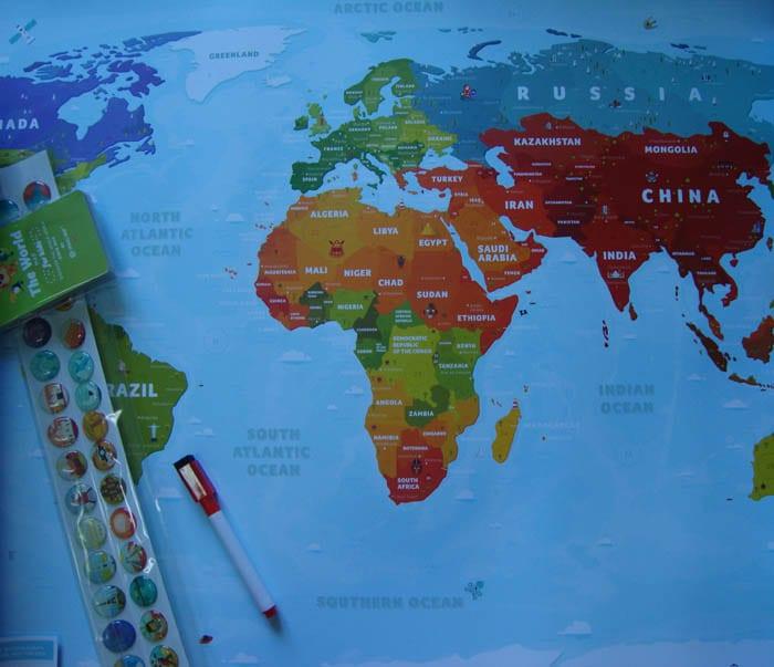 Скретч-карта. The World Map for Kids (Sights)