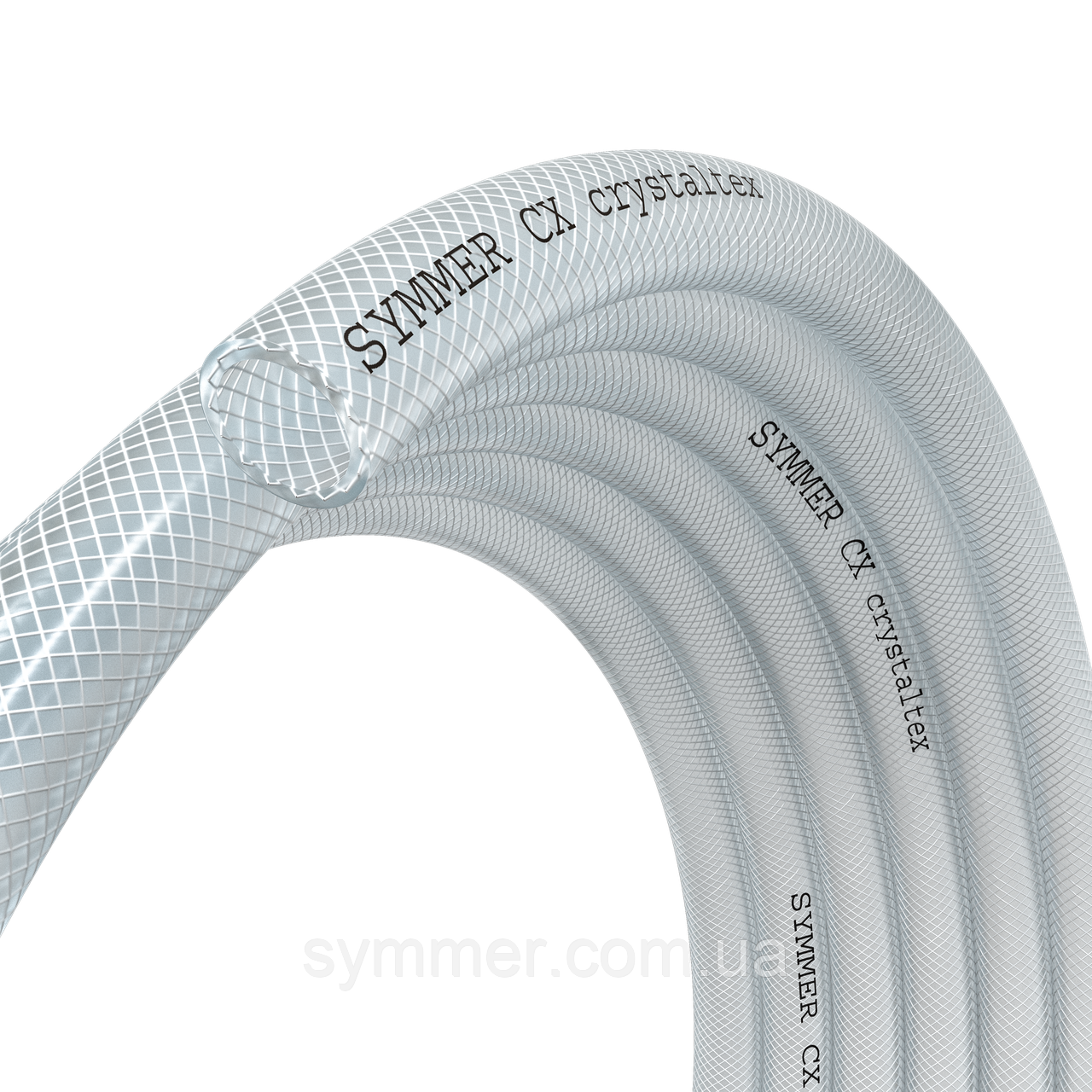 Армована ниткою ПВХ трубка SYMMER SCX СrystalTex Ø 8.0х2.5мм 50м