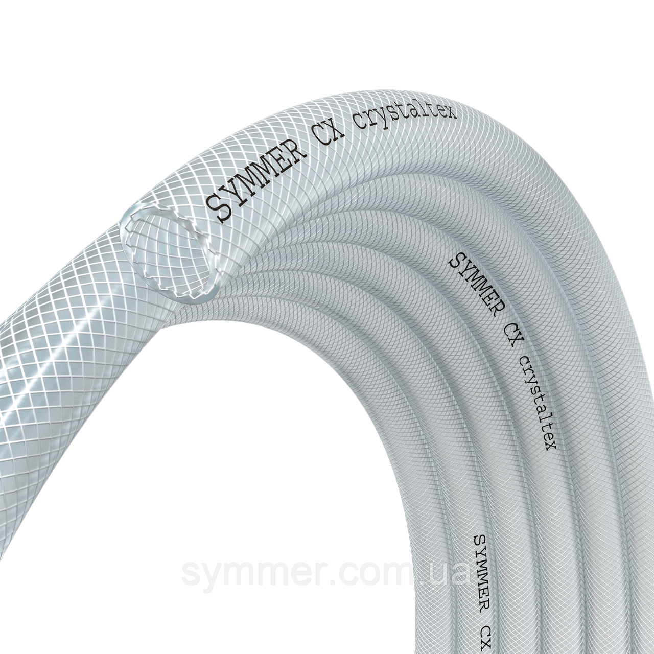 Армована ниткою ПВХ трубка SYMMER SCX СrystalTex Ø 14.0х3.0мм 50м