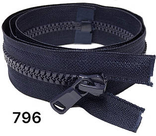 Тракторна косий зуб Темно синя 100см Тип8 з одним бігунком пластикова роз'ємна