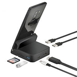 OTG USB Type C хаб з одночасною зарядкою 3 USB