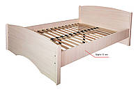 Кровать ортопедическая Нега усиленная(деревянный каркас) МАКСИ-МЕбель (под матрас 2000 х 1600) Дуб молочный