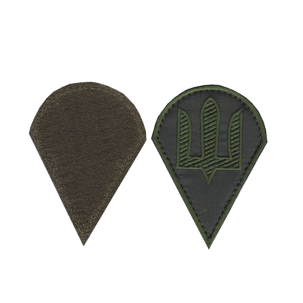 Шеврон військовий, тризуб високомобільні десантні війська, на оливці, ЗСУ. 10 см * 7 см, фото 1