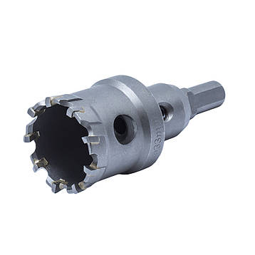 Корончасте свердло для металу з твердосплавними напайками діаметром 33 мм, фото 1