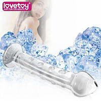 Скляний фалоімітатор прозорий Lovetoy Кайф