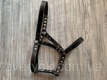 Недоуздок для коня шкіряний подвійний. Недоуздок Horse Stall для коней., фото 1
