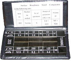 Набір зразків шорсткості поверхні з 6шт, Ra 0.4 - 12.5 "GRIFF"