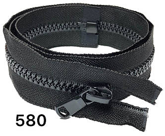 Тракторна косий зуб Чорна 100см Тип8 з одним бігунком пластикова роз'ємна