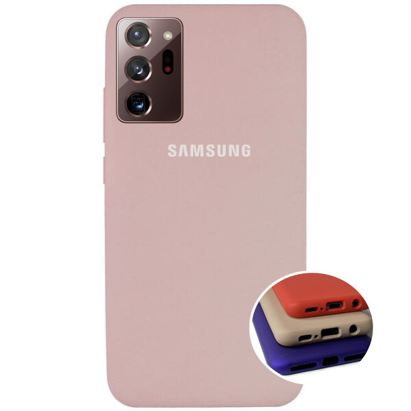 Чохол Silicone Full case для Samsung Note 20 Ultra (01) Pink Sand рожевий, фото 1