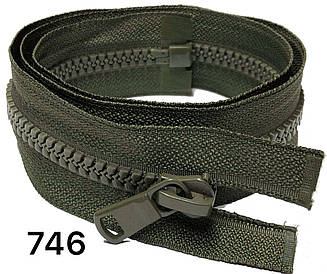 Тракторна косий зуб Хакі 100см Тип8 з одним бігунком пластикова роз'ємна