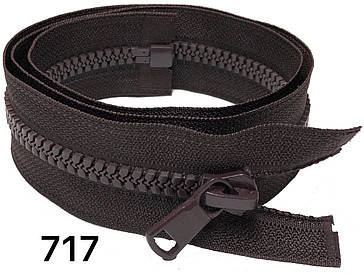 Тракторна косий зуб Темно коричнева 100см Тип8 з одним бігунком пластикова роз'ємна