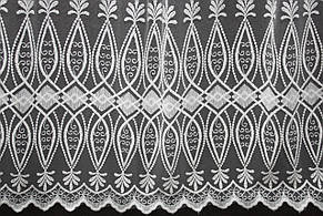 З вишивкою тюль фатинова Ромб Біла, фото 2