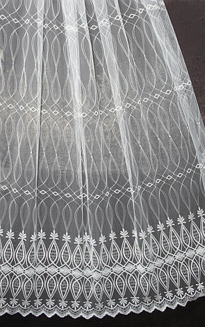 З вишивкою тюль фатинова Ромб Біла, фото 1
