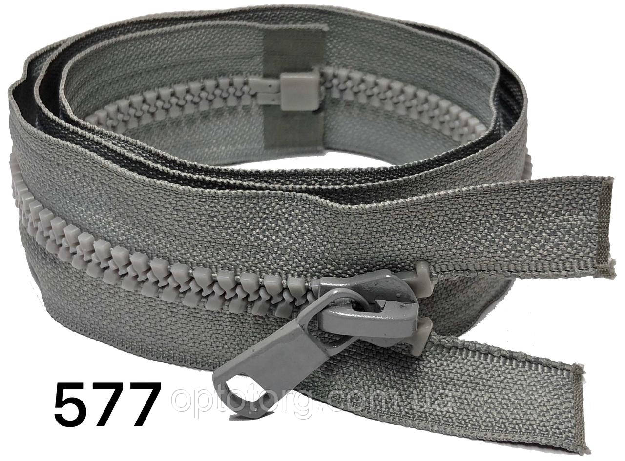 Тракторна косий зуб Світло сіра 60см Тип8 з одним бігунком пластикова роз'ємна