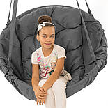 Качеля сірого навантаження 200 кілограмів підвісне крісло гойдалку сіре, фото 7