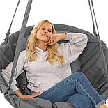 Качеля сірого навантаження 200 кілограмів підвісне крісло гойдалку сіре, фото 6