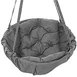 Качеля сірого навантаження 200 кілограмів підвісне крісло гойдалку сіре, фото 8