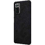 Захисний чохол-книжка Nillkin для Xiaomi Redmi Note 10 Pro / 10 Pro Max Qin leather case Black Чорний, фото 5