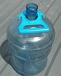 Бутиль для води полікарбонатний БУ 18,9 літрів без ручки з кришкою ПЕТ для кулера під помпу, фото 2