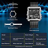 Чоловічий годинник для військових Lige Maxi з 2 механізмами часу, фото 5