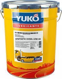 Моторна олива YUKO SYNTHETIC DIESEL 10w40 CJ-4, 17,5 кг Для дизельних двигунів вантажних автомобілів