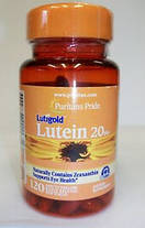 Лютеїн для очей Puritan's Pride Lutein 20 mg 120 капс гел, фото 3