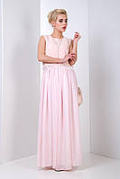 Платье женское длинное макси Зефир, цвет розовый,дизайнерский бренд Solh