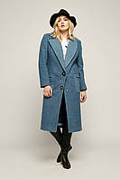 Пальто женское демисезонное Берген, голубой цвет ,бренд Solh