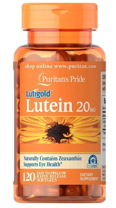 Лютеїн Puritan's Pride Lutein 20 mg 120 гел капс