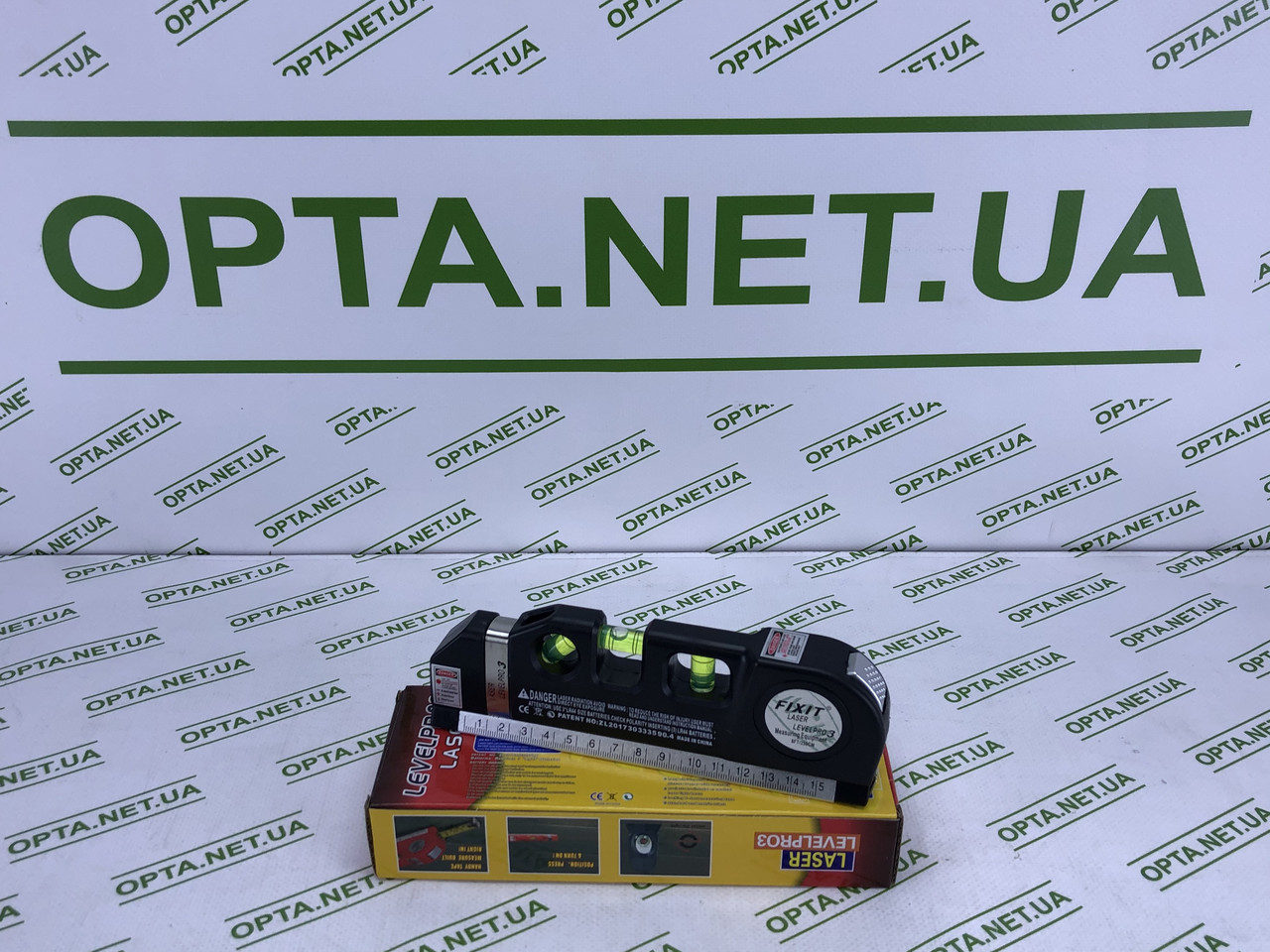 Лазерний Рівень Laser Level Pro 3 З Вбудованою Рулеткою і рівнем, фото 1