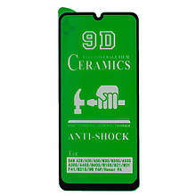 Захисне скло Ceramic Huawei Honor 9A Full Glue повна проклейка, чорне