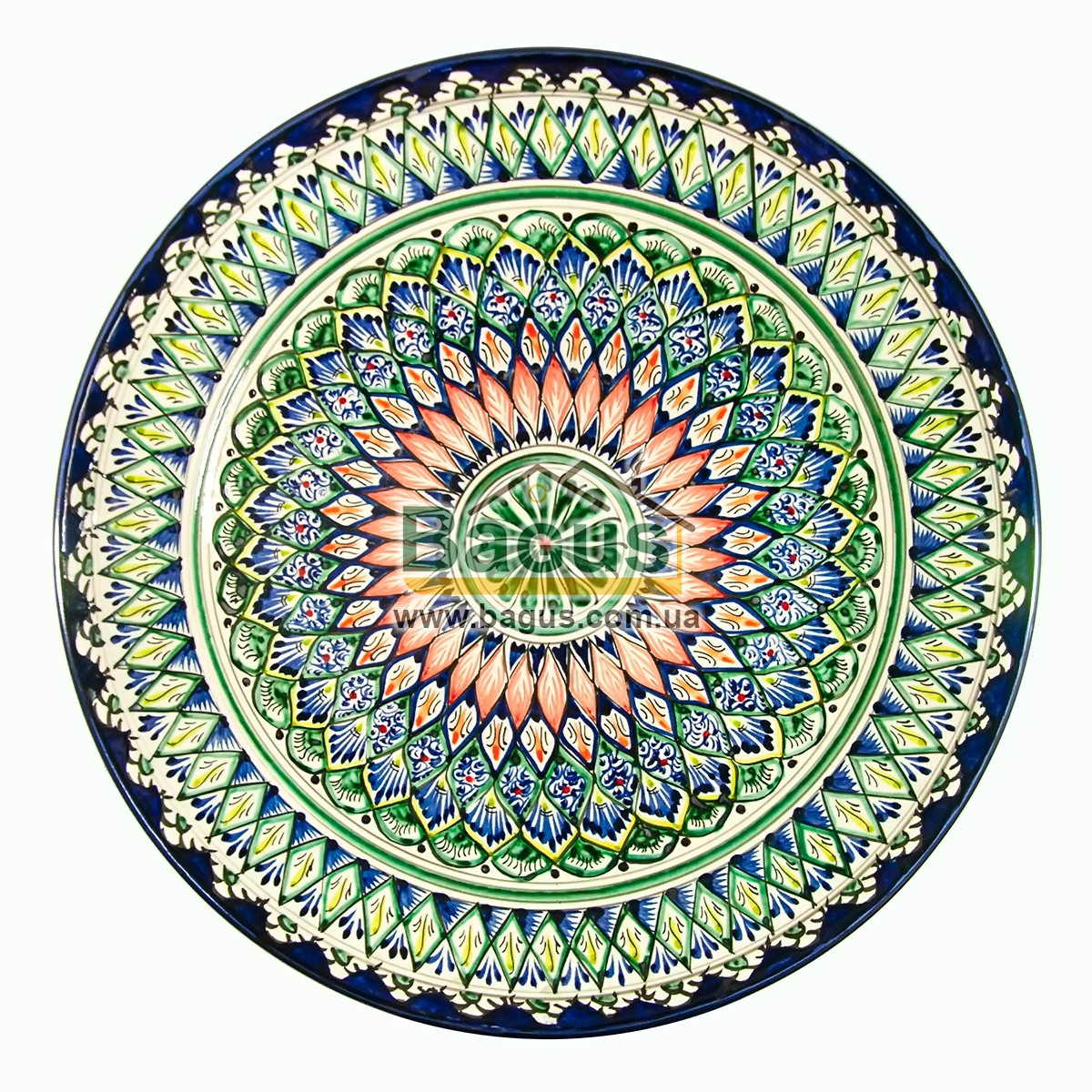 Ляган узбецький (тарілка узбецька) діаметр 42см ручна робота 4205-16