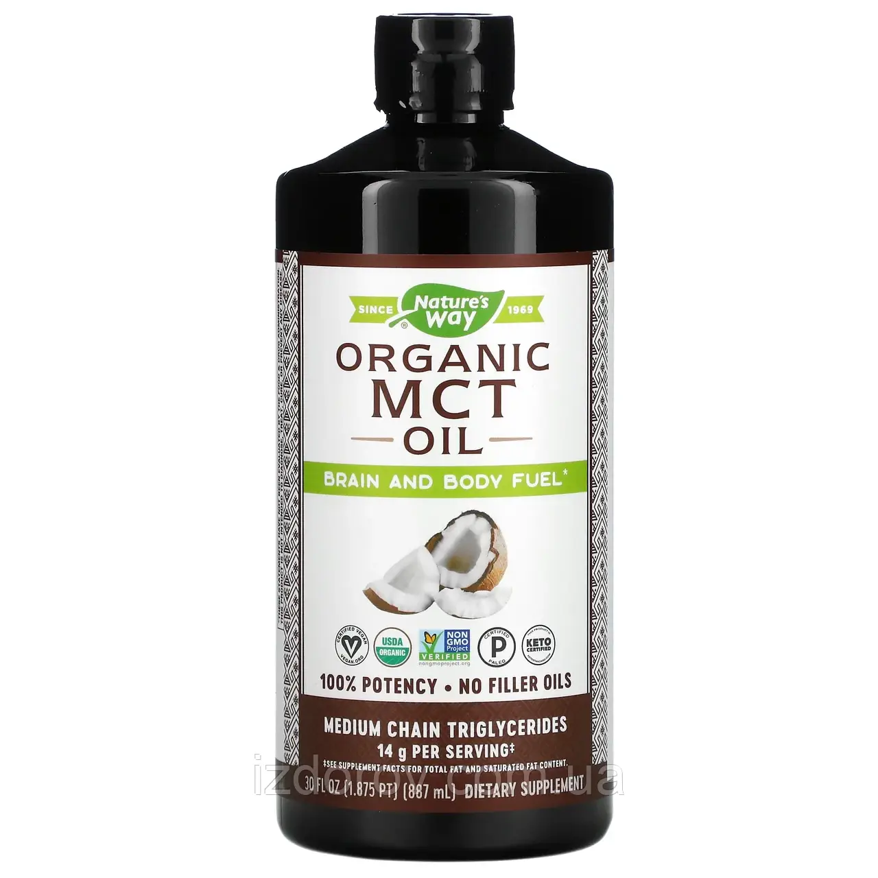 Nature's Way, Органічне масло з среднецепочечными тригліцеридами, MCT Oil, 887 мл