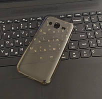 Чохол силіконовий прозорий для Samsung J2, 0.5 mm, Чорний
