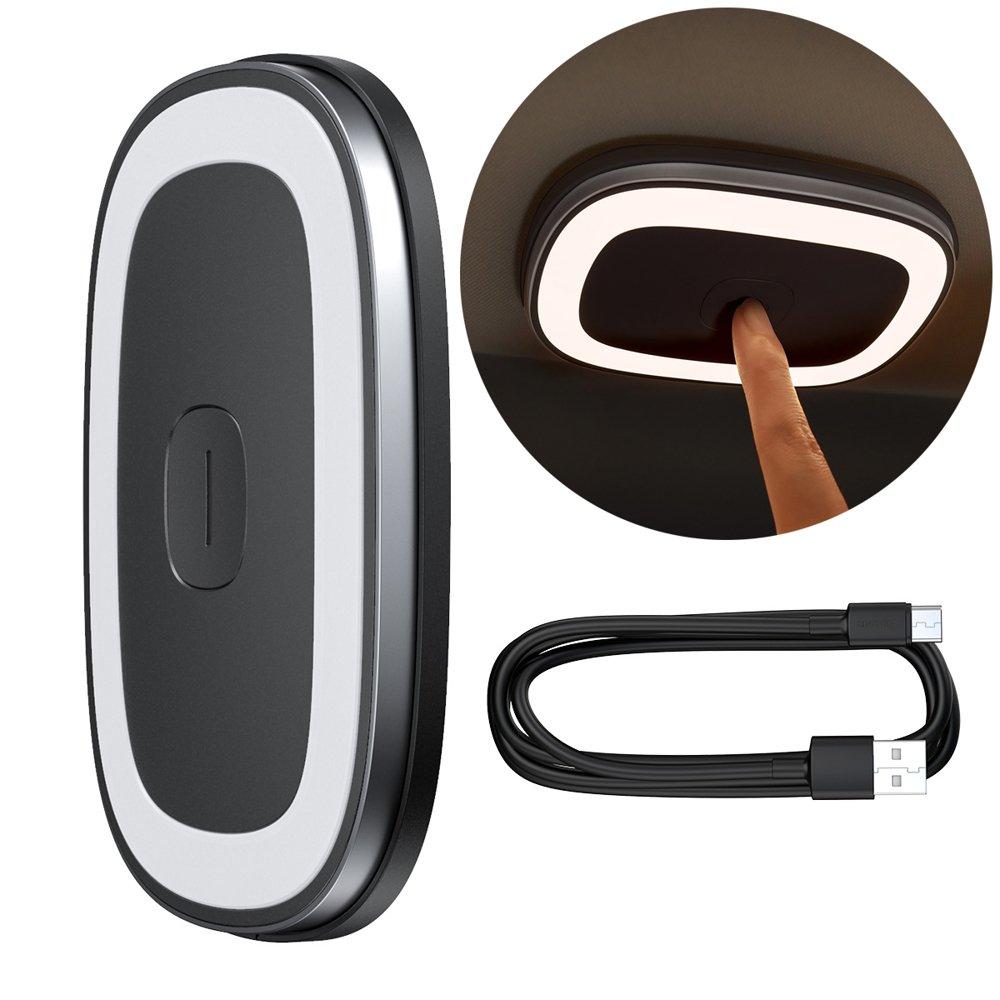 Лампа в салон автомобіля Baseus світлодіодна магнітна Bright Car Reading Light Black (CRYDD01-01)