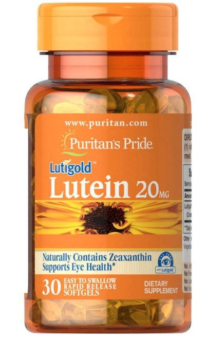 Лютеїн для зору NOW Lutein 20 mg 30 капс