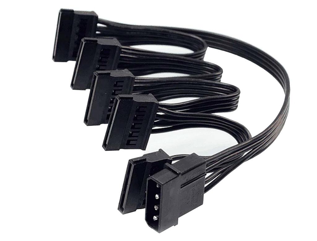 Перехідник molex to 5 x sata