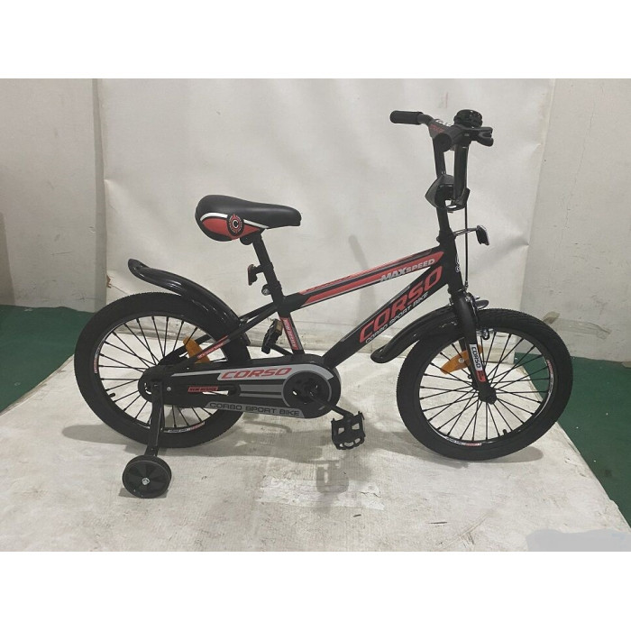 Велосипед дитячий двоколісний Corso ST-20177 20" зріст 130-150 см вік 7 до 11 років червоний