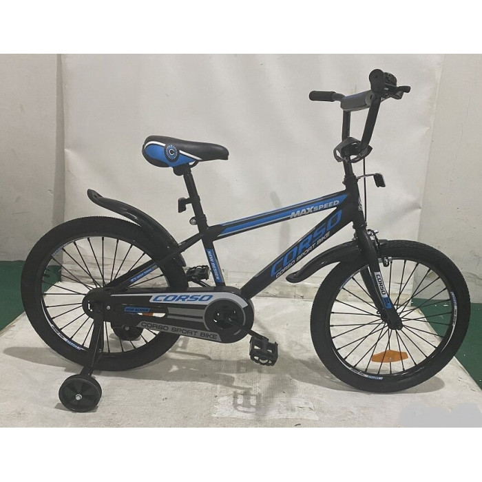 Велосипед дитячий двоколісний Corso ST-20254 20" зріст 130-150 см вік 7 до 11 років синій