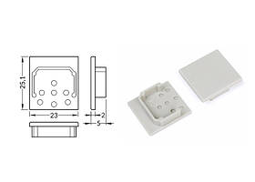 Заглушка для накладного профілю 23х25 мм