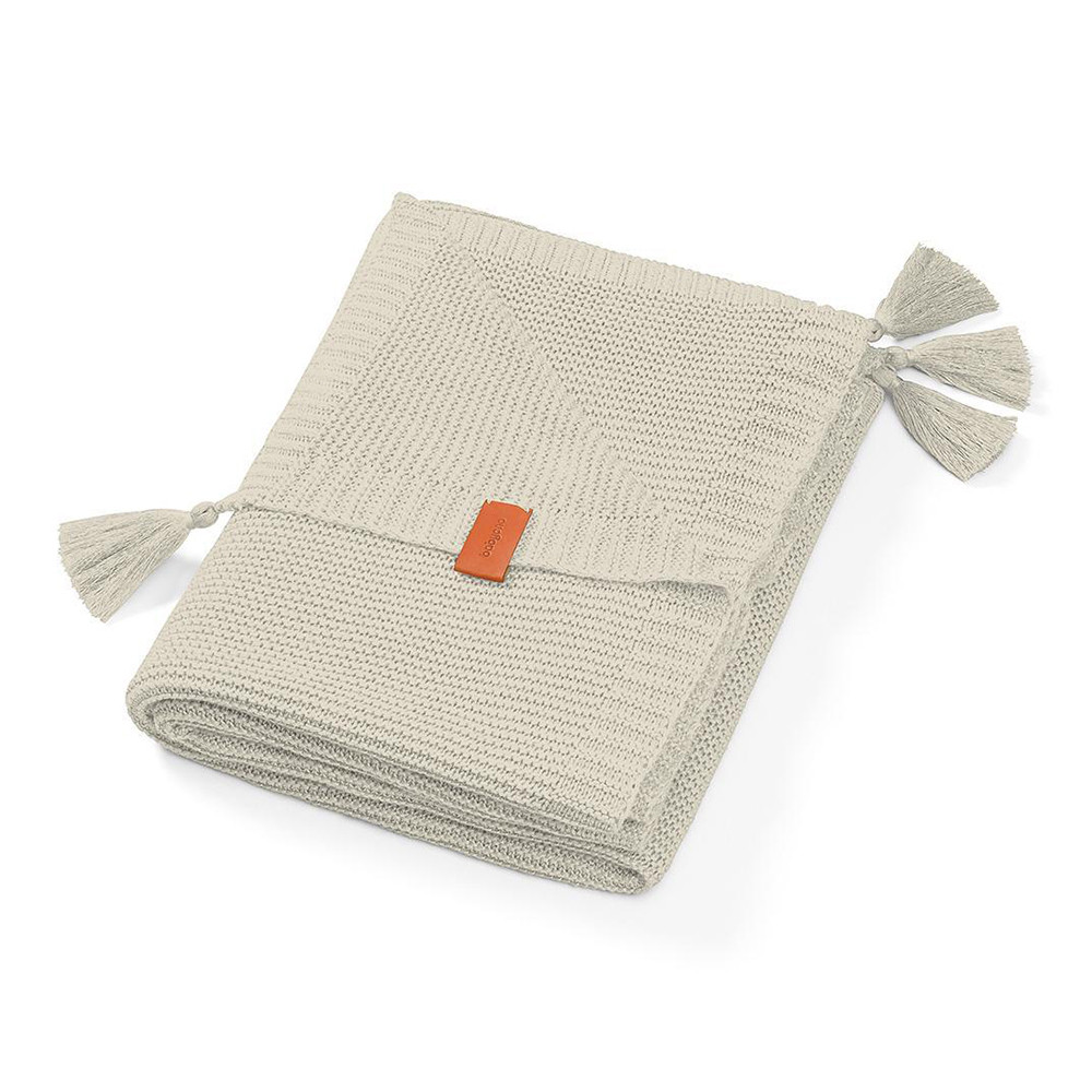 Бамбукова ковдра з бахромою 75х100 см кремова BabyOno (5901435412862)