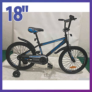 Велосипед дитячий двоколісний Corso ST-18111 18" зростання 110-130 см вік 5 до 8 років синій