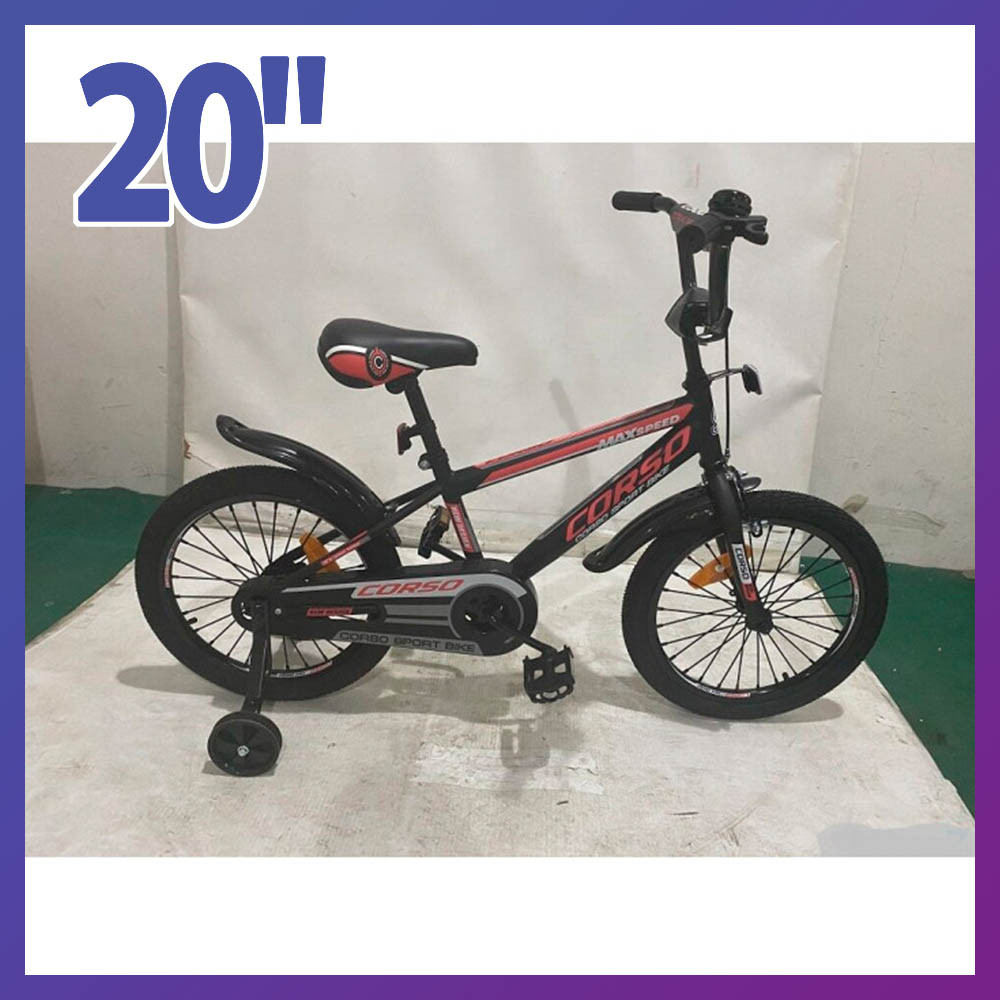 Велосипед дитячий двоколісний Corso ST-20177 20" зріст 130-150 см вік 7 до 11 років червоний